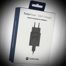 Motorola PG38C06448 TurboPower Travel Charger USB-C 33W avec USB-C/USB-C Cable Black